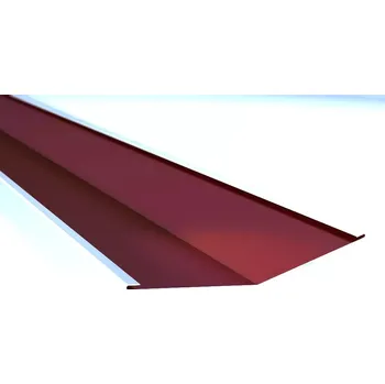 Úžlabí klasik r.š.400mm Al Hliník STORM RAL 3009 červená oxid dl.2m (Parametry: materiál - hliník , tloušťka - 0,7mm , povrch.úprava STORM , rozvinutá šíře - 400mm , délka 2mb)