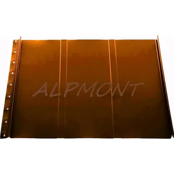 plechová krytina Drážková plechová krytina 0,5mm Evromat Evroklik 625 lakovaný RAL 8004 cihlová dl.2mb (Kvalitní Česká pozinkovaná plechová krytina Lakovaná)