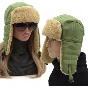 Čepice Zimní čepice Pako Jeans s klapkami na uši, zelená, velikost 58