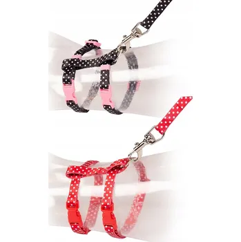 Postroj pro psa Duvo+ Postroj pro kočky s puntíky 20-35cm