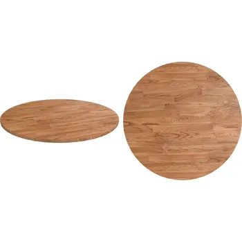 Konferenční stolek Masivní dub, Kulatý deska stolu, Ø40x1, světle hnědá, 5 cm
