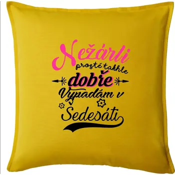 Polštář Nežárli - 60 - Polštář 50x50 - 50x50 - Pouze potah ( Žlutá )
