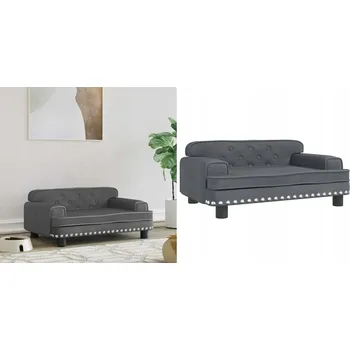 Pelíšek pro psa Tmavě šedý Pelíšek pro psa, 70x45x30 cm, samet