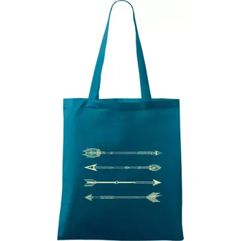 Šípy kresba - Taška bavlněná - 42 x 38 cm ( Petrolejová )