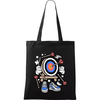 Nákupní taška Lukostřelba komiks - Taška bavlněná - 42 x 38 cm ( Černá )