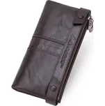 Contacts® dlouhá kožená peněženka Peralta Hnědá