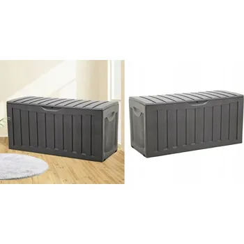 Úložný box Černá úložná truhla z polypropylenu, 118x53x57 cm