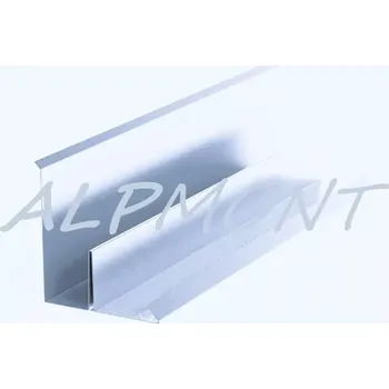Lemování zdí klasik r.š.333mmm boční s vodní drážkou Hliník Al přírodní dl.2bm