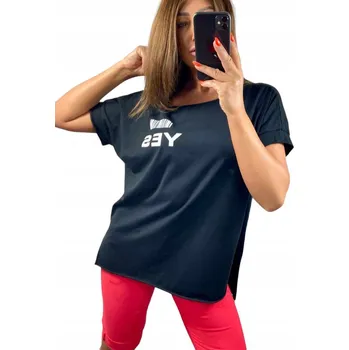 Dámská halenka B1051 ASYMETRICKÁ S POTISKEM ASYMETRICKÁ HALENKA ČERNÁ vel. 58 (9XL)