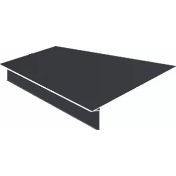 Okapová lišta zatahovací r.š.250mm pozink lakovaný RAL 7024 šedá grafit s folií dl.2m