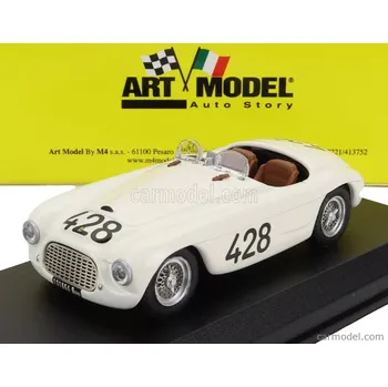 autíčko Art-model Ferrari 166mm Spider N 428 Targa Florio 1950 L.musso - A.gaboardi 1:43 Bílá