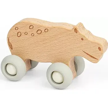 Hračka Bigjigs Toys Zvířátko na kolečkách Safari Hroch