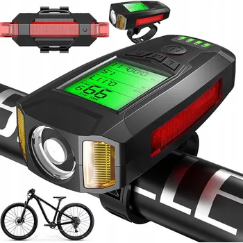 Cyklosvítilna Výkonné SVĚTLO NA KOLO LED přední 600lm svítilna 1200mAh SET NA KOLO