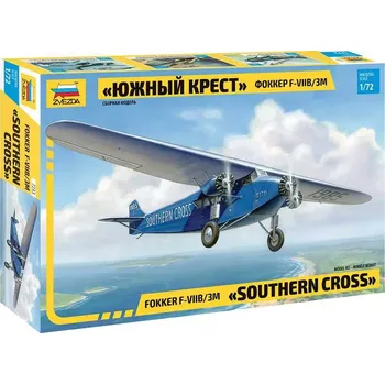 Plastikový model Zvezda Fokker F-VII Trimotor (1:72)