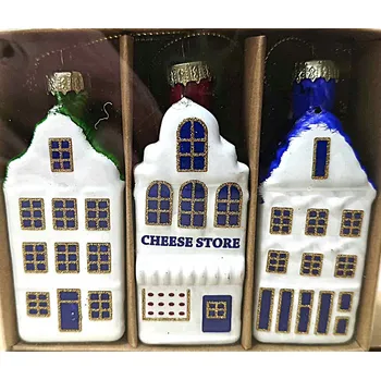 Vánoční dekorace Zdobená Vánoční Koule , tvarované Vánoční Baňky , vánoční koule 9 cm, 3 ks