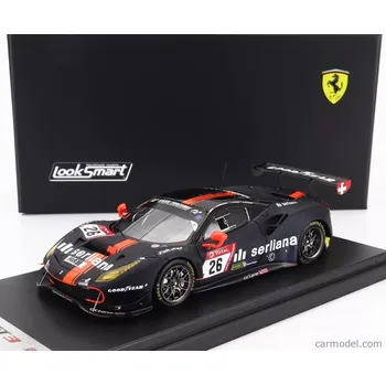 autíčko Looksmart Ferrari 488 Gt3 Evo 3.9l Turbo V8 Team Octane 126 Ag N 26 24h Nurburgring 2021 Bjorn Grossmann - Simon Trummer - Jonathan Hirschi - Luca Ludwig 1:43 Matná Modrá Oranžová