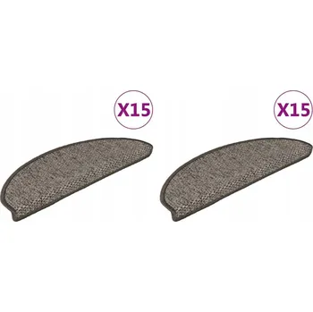 Nášlap na schod Samolepicí nášlapy na schody 15 ks 65x21x4 cm hnědo-béžové