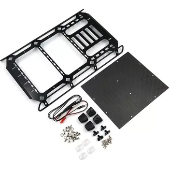 RC náhradní díl Yeah Racing Kovová zahrádka s LED černá, pro Traxxas TRX-4 4x4 Mercedes-Benz G63