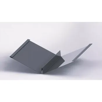 Úžlabí se stojatou drážkou r.š.600mm pozink FeZn lakovaný RAL 7016 antracit dl.2m