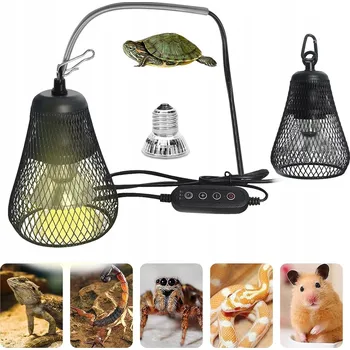 Teraristika Výhřevná lampa pro plazy s UVA, UVB a časovačem 50W