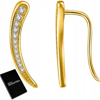 Náušnice ZLATÉ NÁUŠNICE POZLACENÉ STŘÍBRO 925