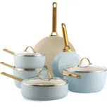 GreenPan Sada nádobí s nepřilnavým keramickým povrchem, Padova Reserve, 10 ks, světle modrá CC008485-001