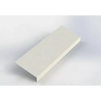 Okapnice podkladní r.š.125mm Al hliníkový plech 0.6mm RAL 9010 bílá dl.2m