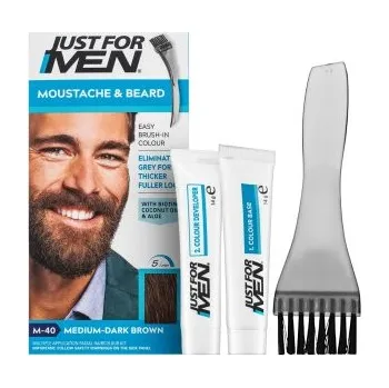 Stylingový přípravek Just For Men Moustache & Beard Color barva na vousy M40 Medium-Dark Brown
