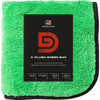 MA Professional Detailing X-PLUSH GREEN 840GSM jemná mikrovláknová utěrka 40x40cm