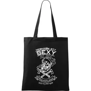 Nákupní taška Nesnáším být sexy - dřevorubec - Taška bavlněná - 42 x 38 cm ( Černá )