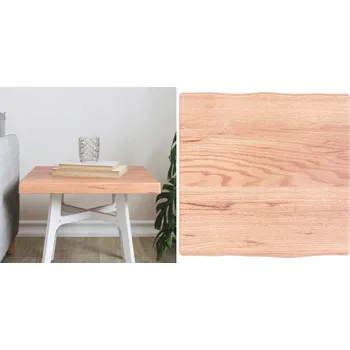 Konferenční stolek Deska světle hnědá 40x40x(2-4) cm, dřevo s přirozenou hranou