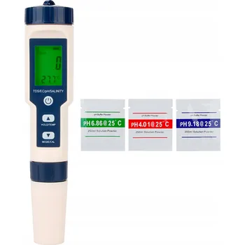 PH TDS EC TEMP MĚŘIČ SLANOSTI TVRDOSTI VODY