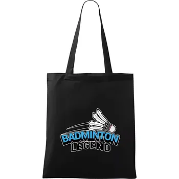 Nákupní taška Badminton legend - Taška bavlněná - 42 x 38 cm ( Černá )