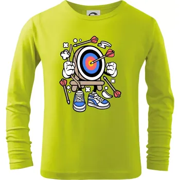 Chlapecké tričko Lukostřelba komiks - Triko dětské Long Sleeve - 122 cm/6 let ( Limetková )