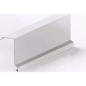 Závětrná lišta r.š.200mm vrchní s okapnicí Al Hliník 0.6mm Lakovaný RAL 9007 stříbrná tmavá dl.2m