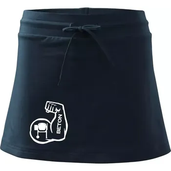 Dámská sukně Beton svaly - Sportovní sukně - two in one - M ( Námořní modrá (velmi tmavá - téměř černá) )