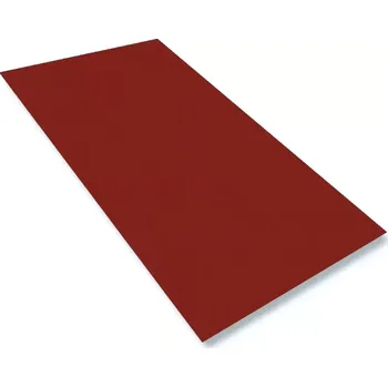 Plech Tabule plechu 2000x1000x0.6mm Al hliníkový lakovaný RAL 3016 červená korál s folií