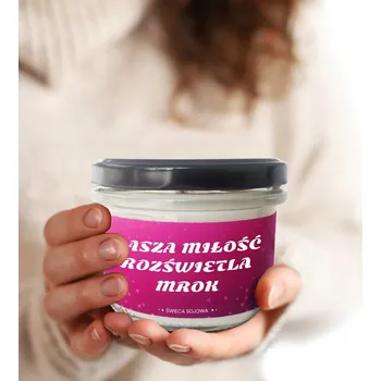 Svíčka SOJOVÁ VONNÁ SVÍČKA 150 ML DÁREK PRO NI ZAMILOVANÉ NOVOMANŽELE PÁRY