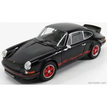 autíčko Welly Porsche 911 Carrera Rs 2.7 Coupe 1973 1:18 Černá Červená
