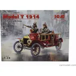 Icm-model Ford usa Model T Fire Truck With Crew 1914 - Vigili Del Fuoco 1:24 /