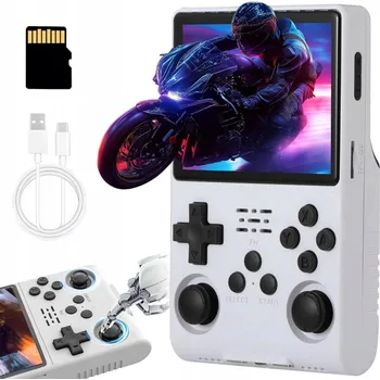 Herní konzole R40S PŘENOSNÁ RETRO HERNÍ KONZOLE S 3,5 PALCOVÝM DISPLEJEM, NABÍJENÍ PŘES USB