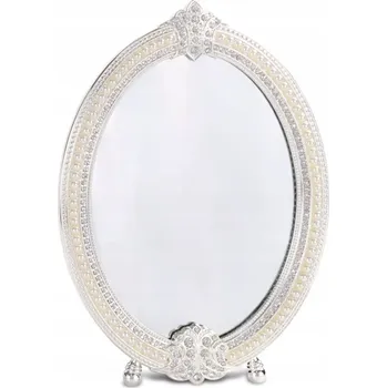 Zrcadlo Stojací zrcadlo s křišťálovými zirkony, glamour dekorace v královském palácovém stylu