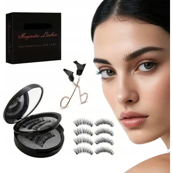 Umělé řasy Sada 3D magnetických řas s aplikátorem pro přirozený vzhled