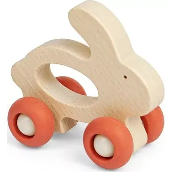 Hračka pro nejmenší Bigjigs Toys Zvířátko na kolečkách Králíček