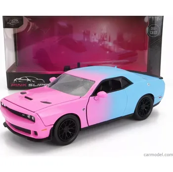 autíčko Jada Dodge Challenger Srt Hellcat Coupe Custom 2015 1:24 Růžová Světle Modrá