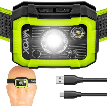 Svítilna Čelovka LED Vayox Pro Series VA0187, výdrž až 20 hodin, 750 lm, dobíjecí