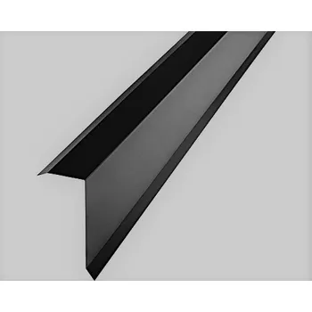 Závětrná lišta horní r.š.200mm s odkapem pozinkovaná FeZn RAL 9005 černá dl.2m