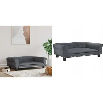 Pelíšek pro psa Tmavě šedý, Pelíšek pro psa, sametový, 95x55x30 cm