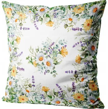 Polštář VELUROVÝ POVLAK NA DEKORAČNÍ POLŠTÁŘ 50x50 cm, VELUR, KVĚTINOVÝ VZOR 807