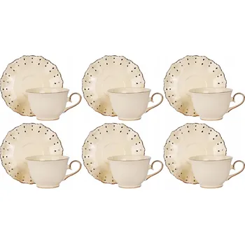 Veroni DIVA CREAM Šálek porcelánový 250 ml 6 ks